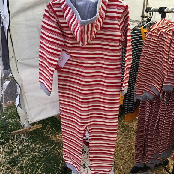 NWT - Burt’s Bees Baby Stripe Christmas Jumpbee PJ - Picture 3 of 8